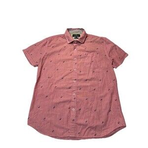 Men's Michael Brandon Short Sleeve Button Down Palm Tree - Size M